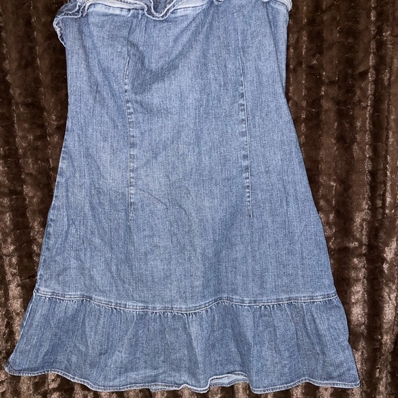 Original Vintage Y2K Juicy Couture strapless denim dress - Picture 6 of 8